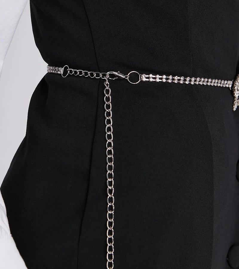 Chain Attraction Rhinestone Belt