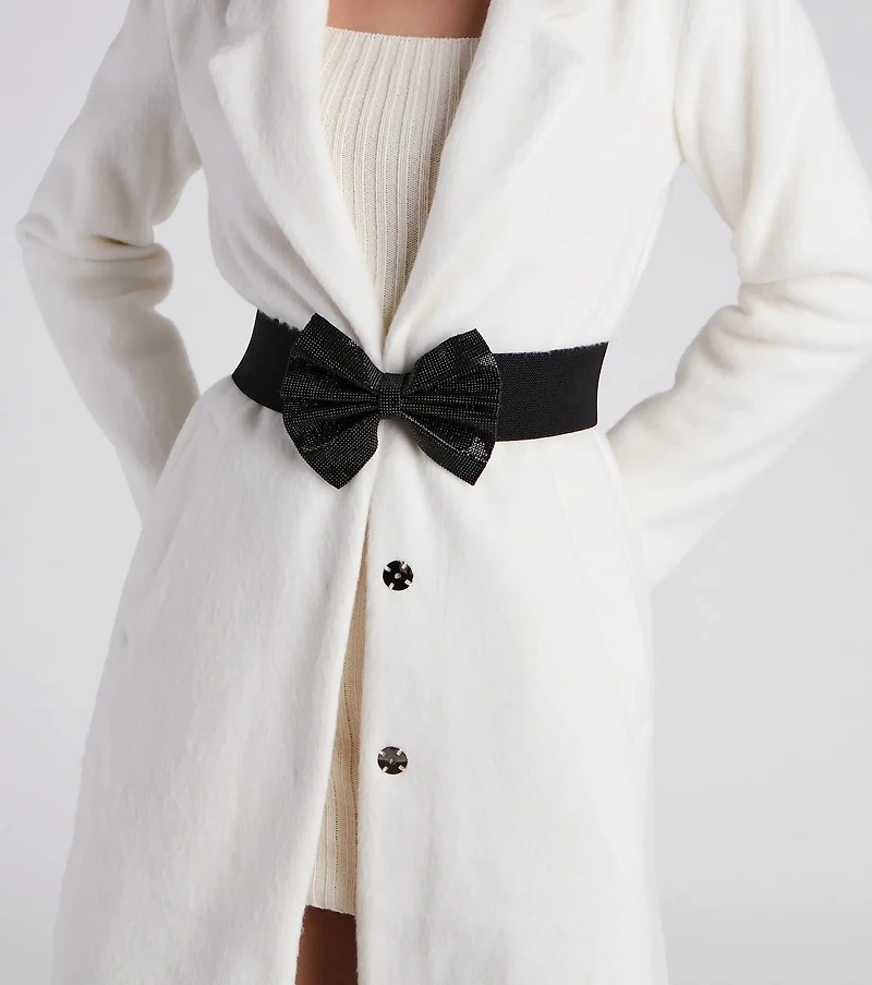 Glam Perfection Rhinestone Bow Belt