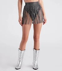 Festival Glam Rhinestone Fringe Belt