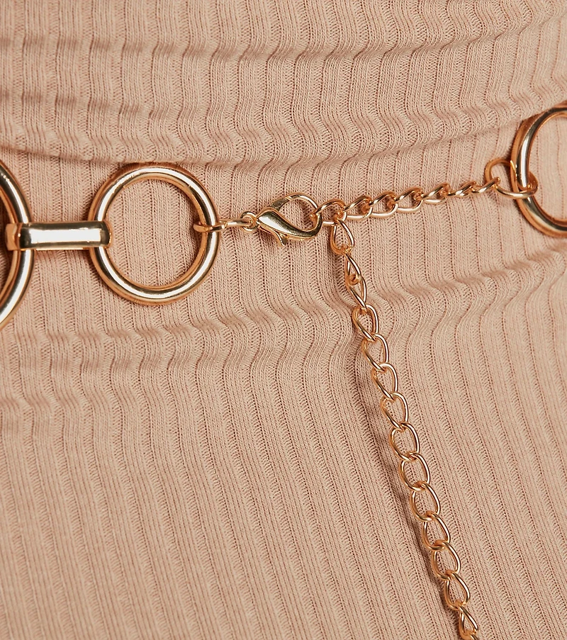 Sleek Perfection O-Ring Chain Belt