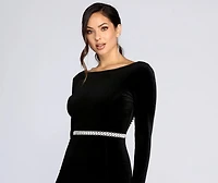 Looped Rhinestones Belt