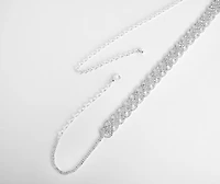 Looped Rhinestones Belt