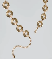 Trendy Textures Disc Chain Belt