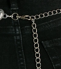 Western Cutie Concho Heart Chain Belt