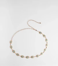 Free Riders Colored Stone Chain Belt