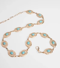 Free Riders Colored Stone Chain Belt