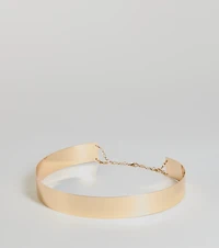 Lady Justice Metal Plate Belt