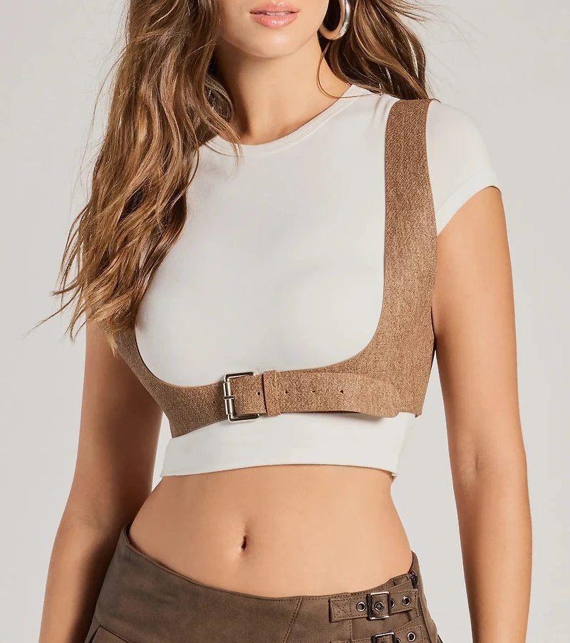 Western Babe Faux Leather Harness Belt