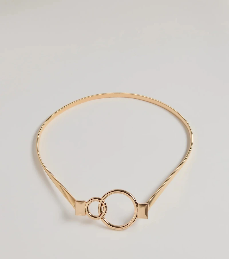 Elevated Look Double O-Ring Stretch Belt