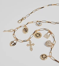 Boho Chic Multi Charm Chain Metal Belt
