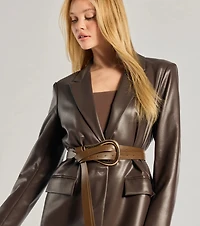 Trendy Silhouette Loop Buckle Wrap Belt