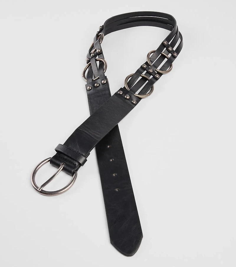 Elevated Trend O-Ring Faux Leather Belt