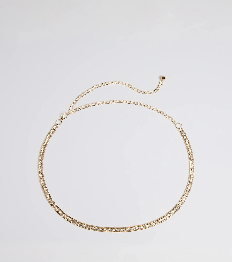 Main Attraction Rhinestone Chain Belt