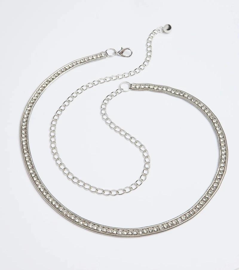 Main Attraction Rhinestone Chain Belt