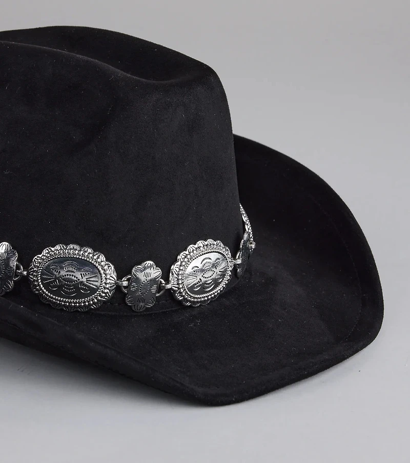 Western Chic Faux Suede Cowboy Hat