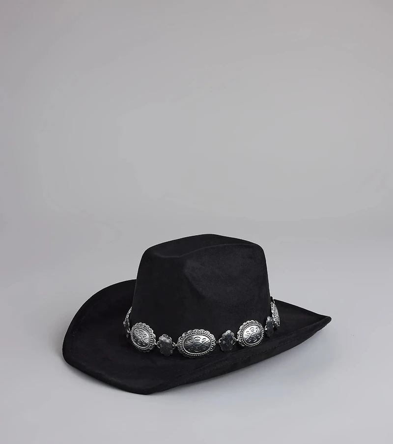 Western Chic Faux Suede Cowboy Hat