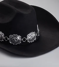 Ranch Rodeo Concho Faux Suede Cowboy Hat