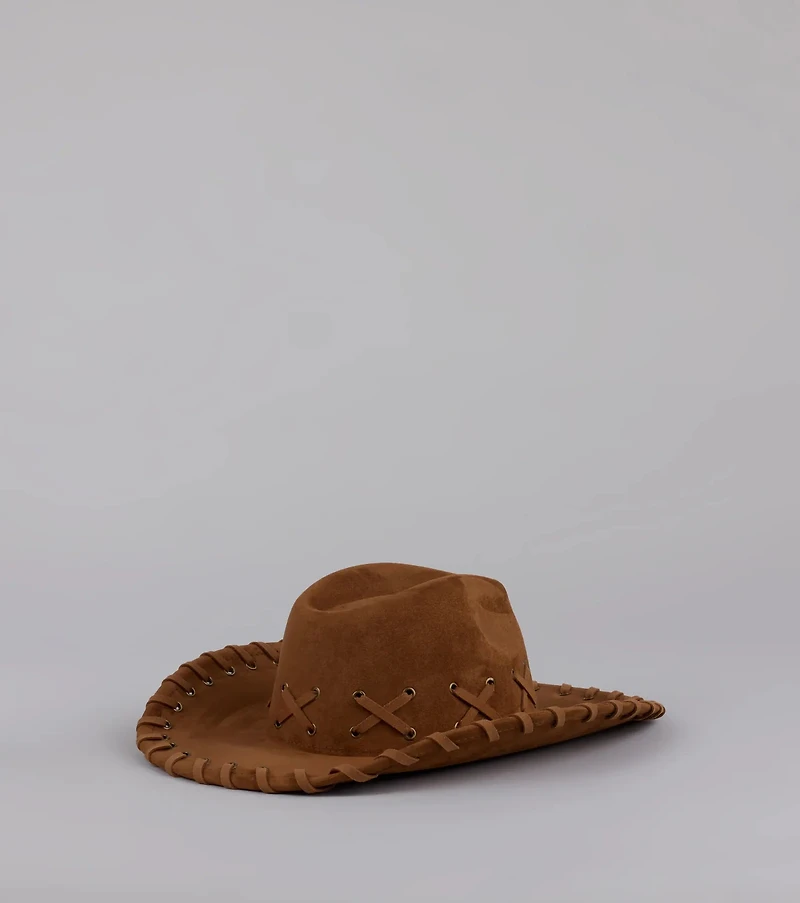 Rodeo Romping Lace-Up Cowboy Hat
