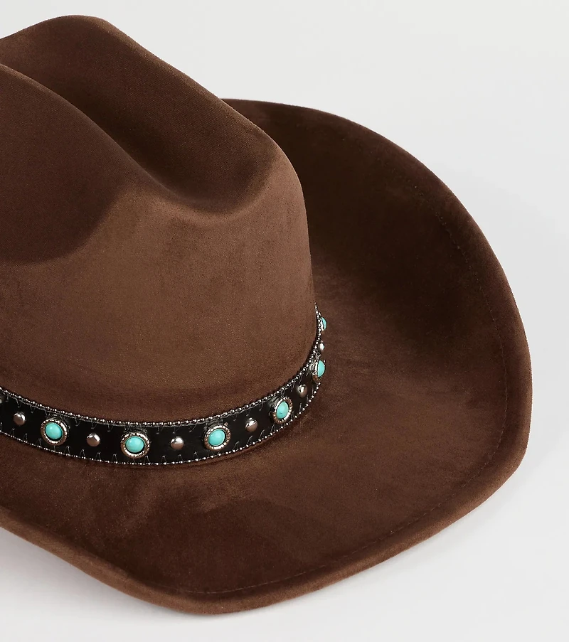 Country Babe Faux Suede Cowboy Hat
