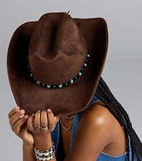 Country Babe Faux Suede Cowboy Hat