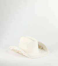 Western Blooms Embroidered Rose Cowboy Hat