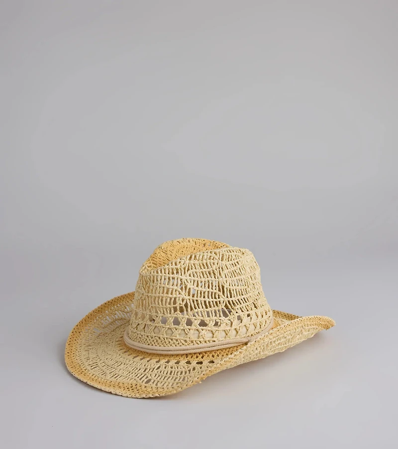 Beachy Babe Straw Cowboy Hat