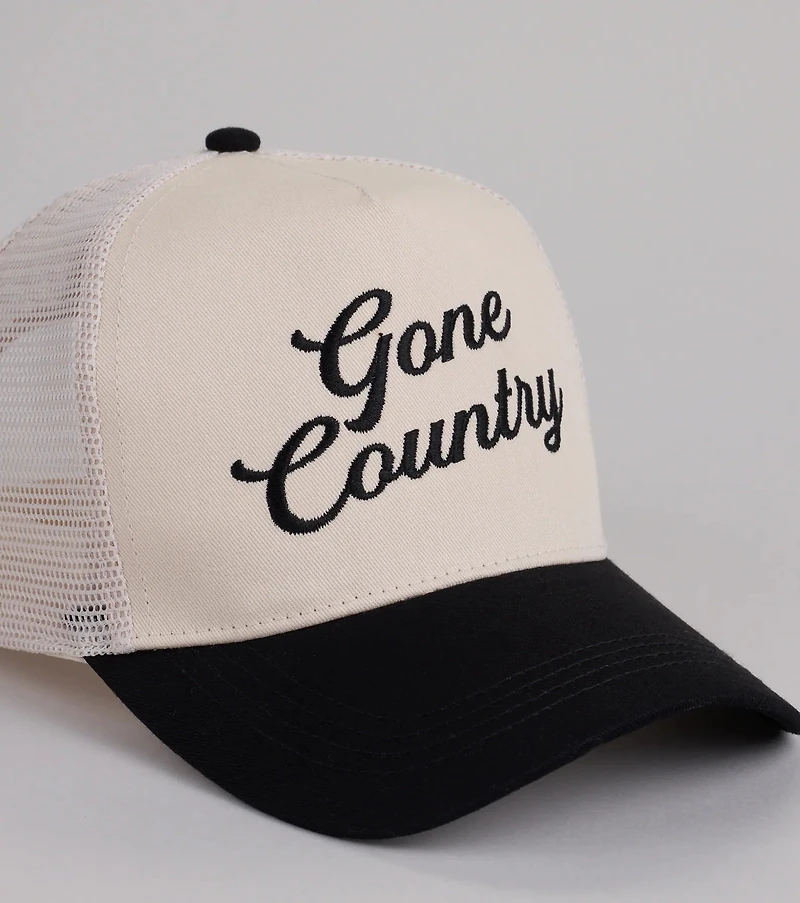 Gone Country Snap Back Trucker Hat