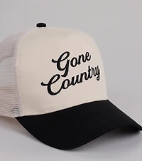 Gone Country Snap Back Trucker Hat