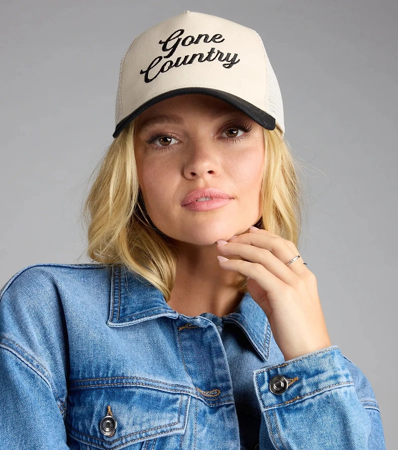 Gone Country Snap Back Trucker Hat