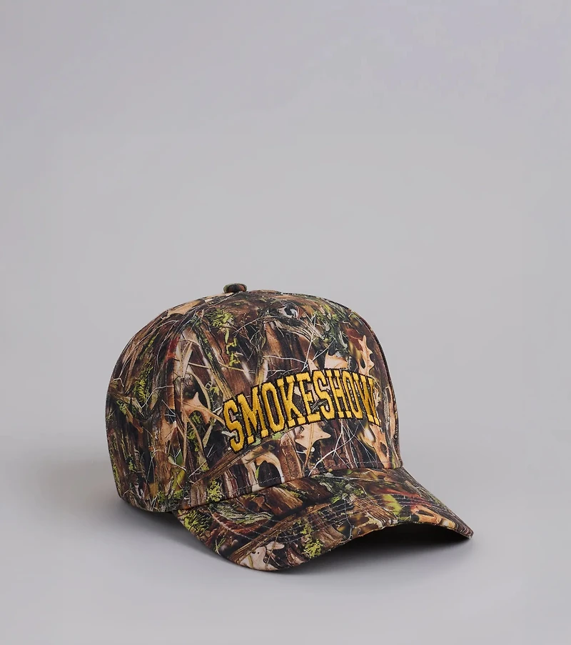Smokeshow Camouflage Snap Back Hat