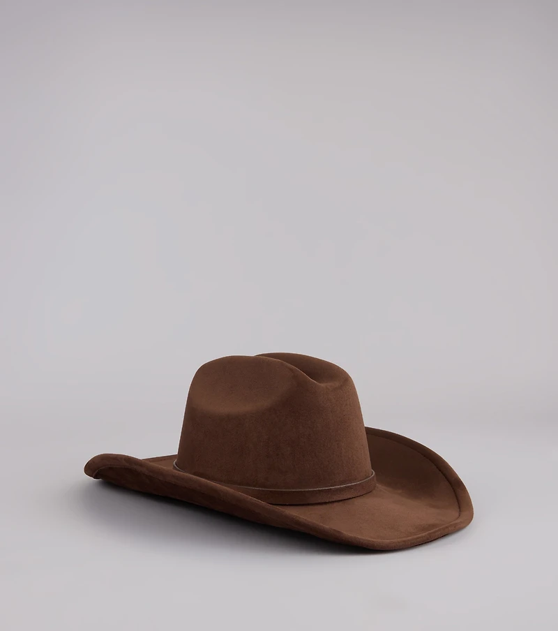 Glam Western Vibe Rhinestone Buckle Strap Cowboy Hat