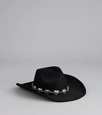 Western Babe Heart Concho Trim Cowboy Hat