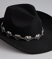 Western Babe Heart Concho Trim Cowboy Hat