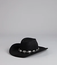 Western Babe Heart Concho Trim Cowboy Hat