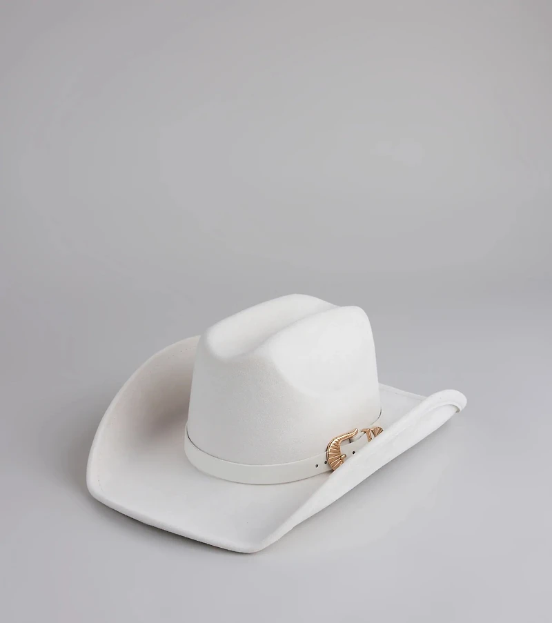 True Cutie Buckle Trim Cowboy Hat