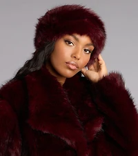 Snow Kissed Faux Fur Headband Wrap