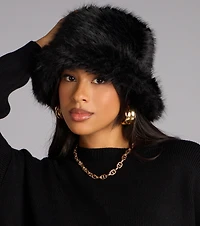Cold Girl Classic Faux Fur Bucket Hat