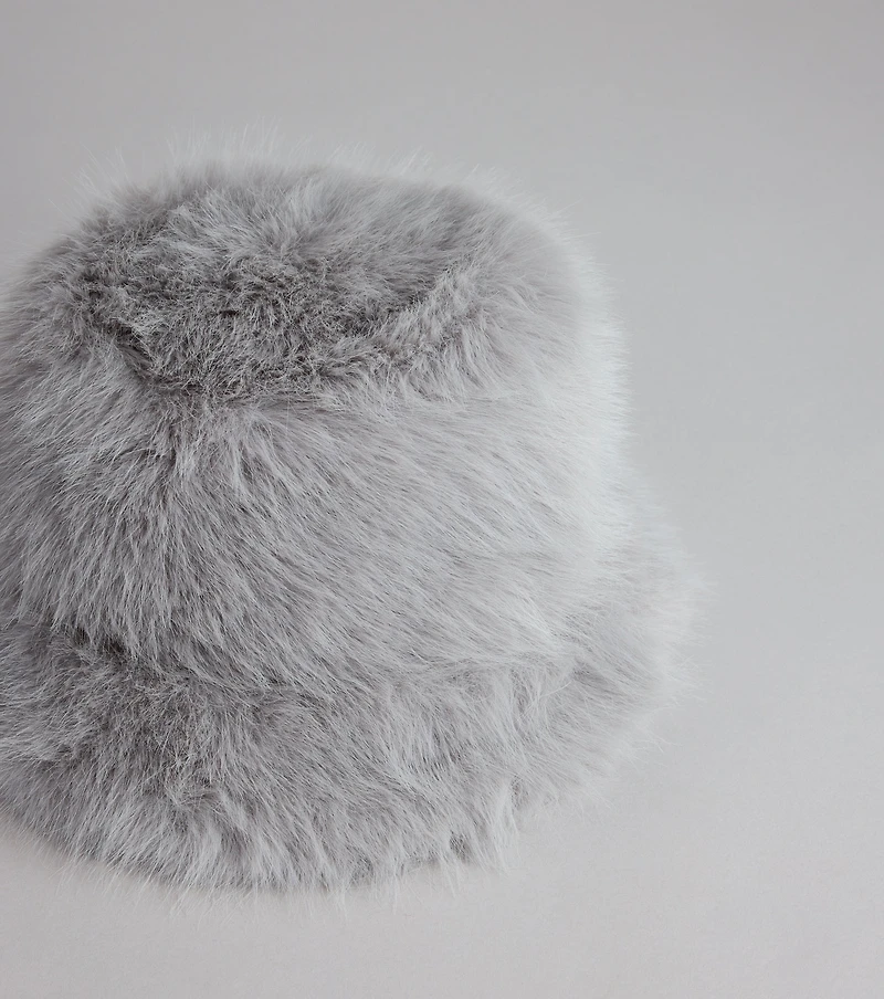 Fuzzy Feelings Faux Fur Bucket Hat