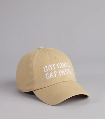 Hot Girls Eat Pasta Baseball Cap