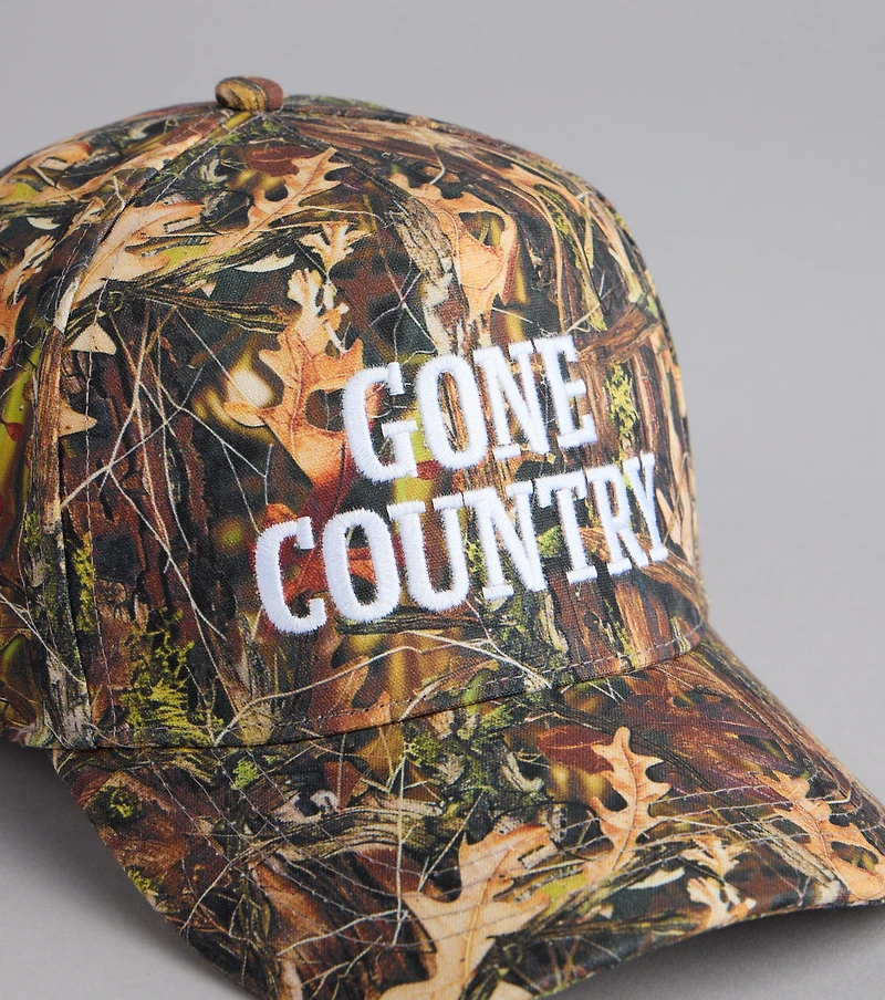 Gone Country Camo Baseball Cap