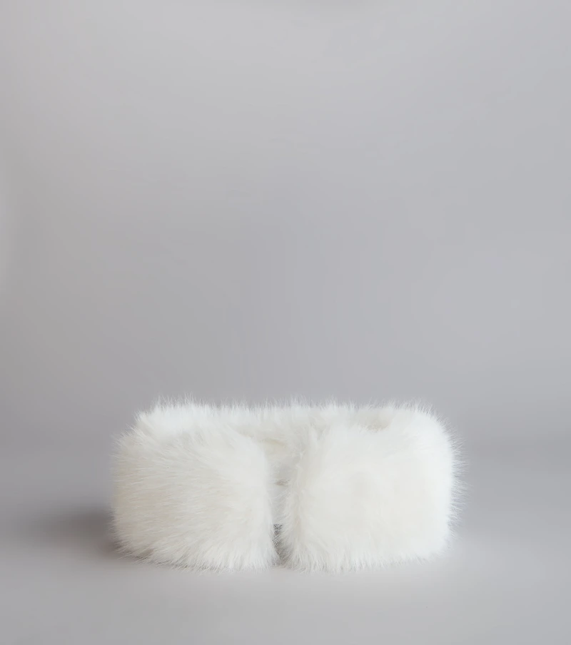 Snow Kissed Faux Fur Headband Wrap