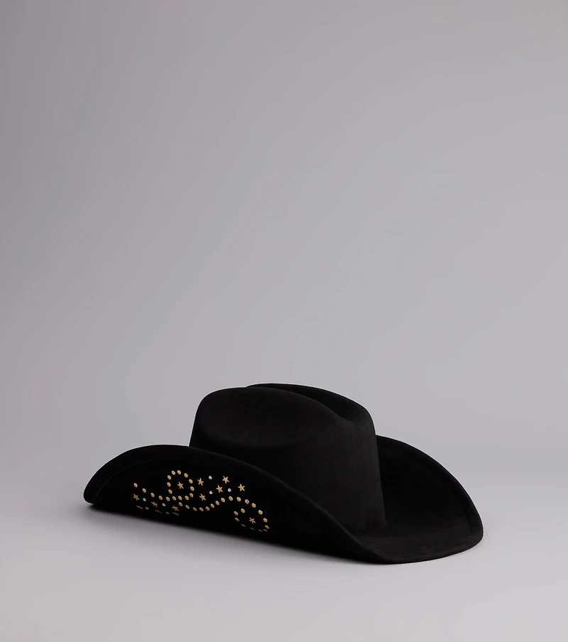 Starry Nights Suede Cowboy Hat