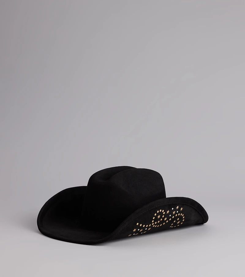 Starry Nights Suede Cowboy Hat