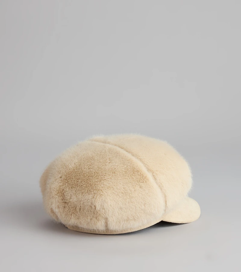 Cozy On Repeat Faux Fur Suede Cabby Hat