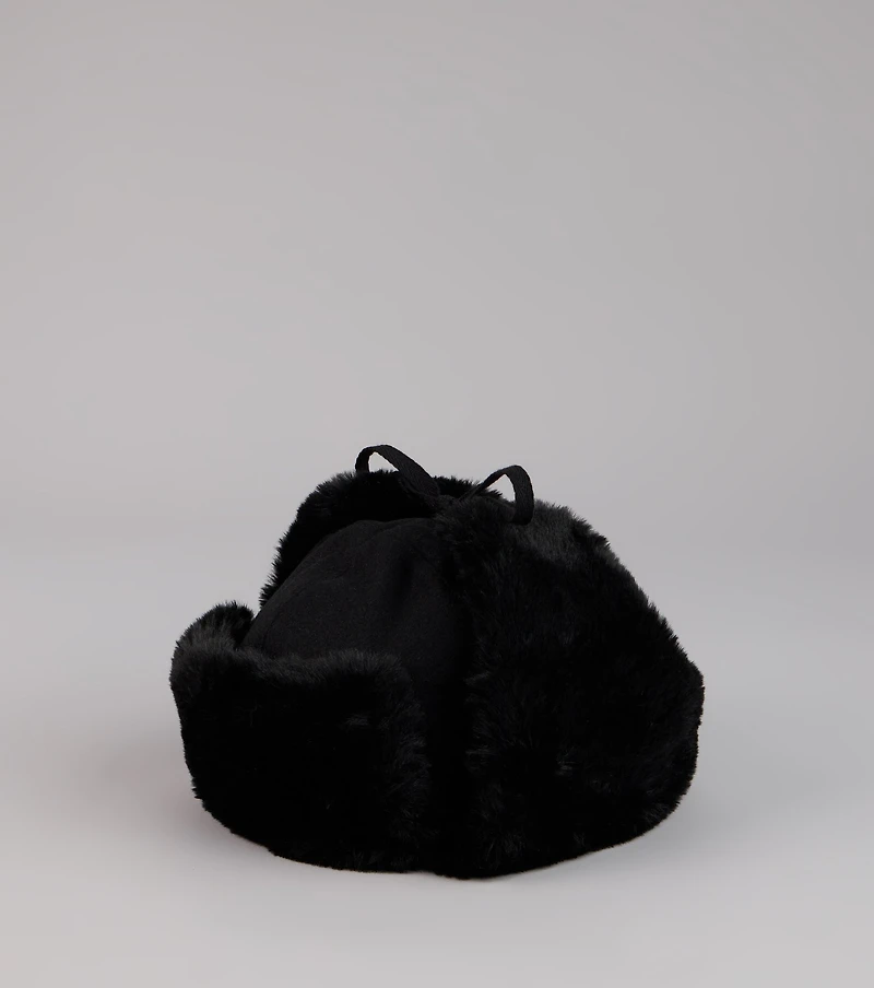 Kangol Faux Fur Trim Trapper Hat
