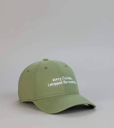 Sorry I’m Late Matcha Baseball Cap