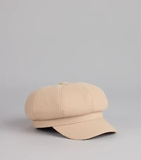 Cool Girl Classic Faux Wool Cabby Hat