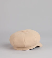 Cool Girl Classic Faux Wool Cabby Hat