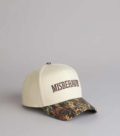 Misbehavin’ Camouflage Baseball Cap