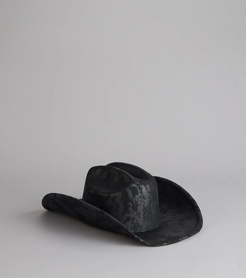 Midnight Outlaw Distressed Cowboy Hat